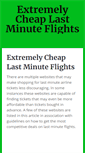 Mobile Screenshot of extremelycheaplastminuteflights.org